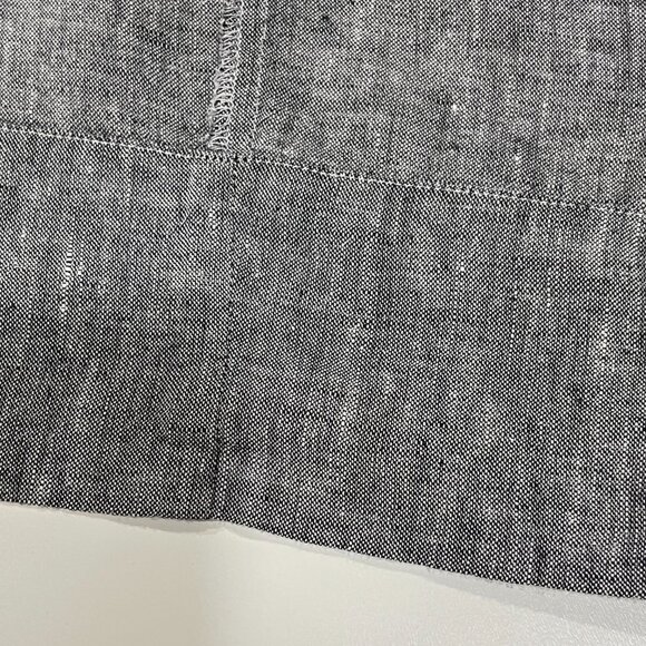 Nuthatch Shirred Washed Linen Pullover Dress, Gray, L - Picture 7 of 11